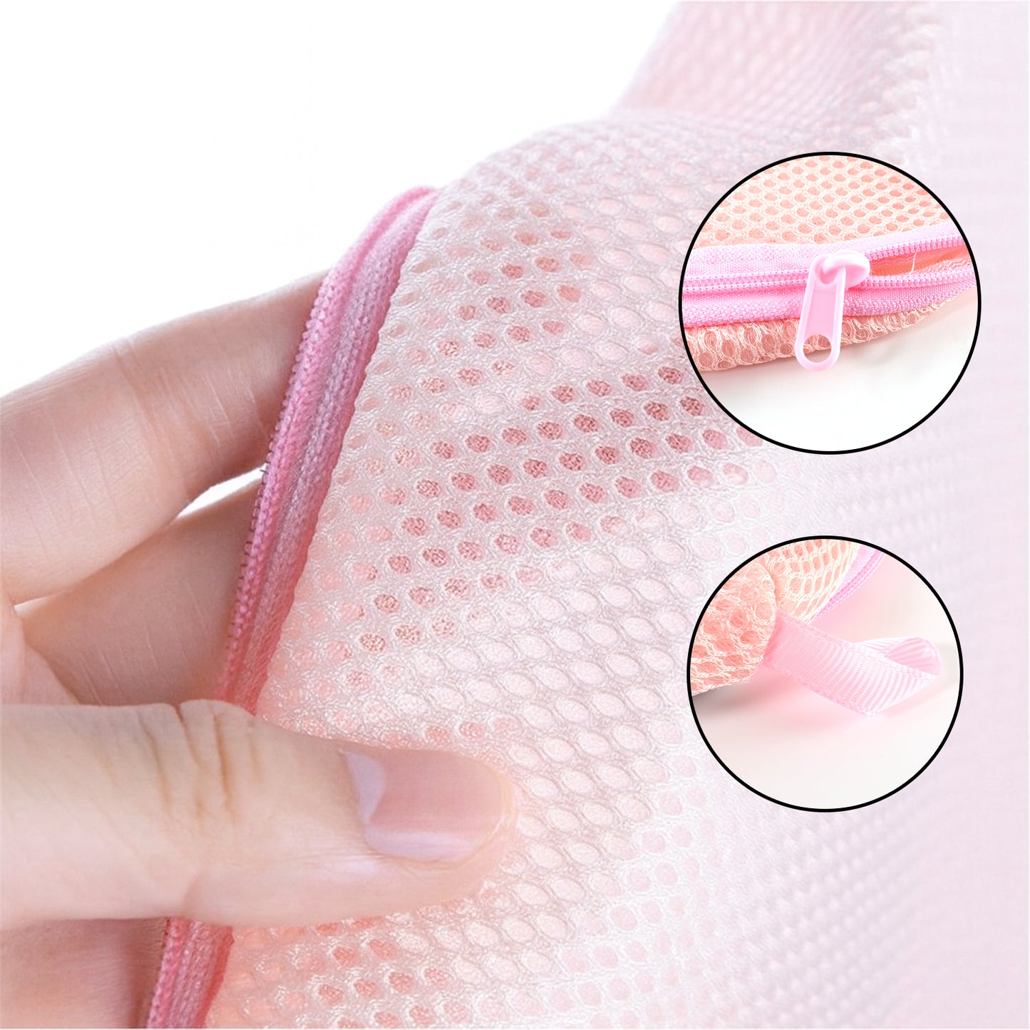 Wukusy dome-shaped lingerie wash bag made of protective mesh for delicate laundry, ideal for home use.