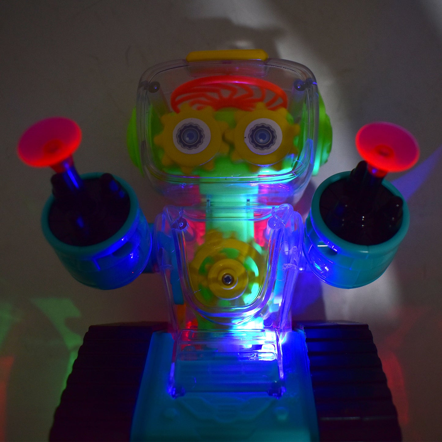 Wukusy gear robot toy car for kids with colorful gears and wheels, designed for imaginative play and educational fun.