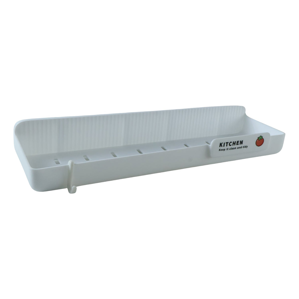 Wall Mounted Plastic Kitchen Drain Rack With Multipurpose Storage Shelf (1 Pc)
