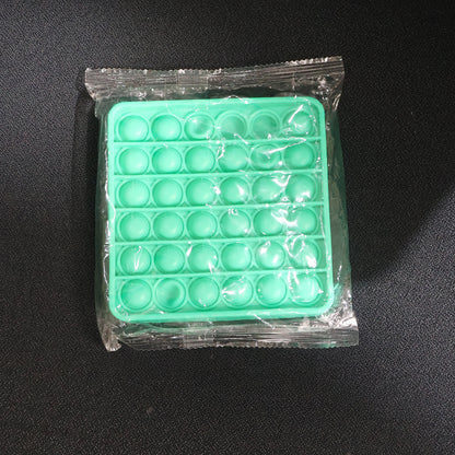 Wukusy premium square silicone pop it fidget toy with colorful bubbles for sensory play and stress relief.