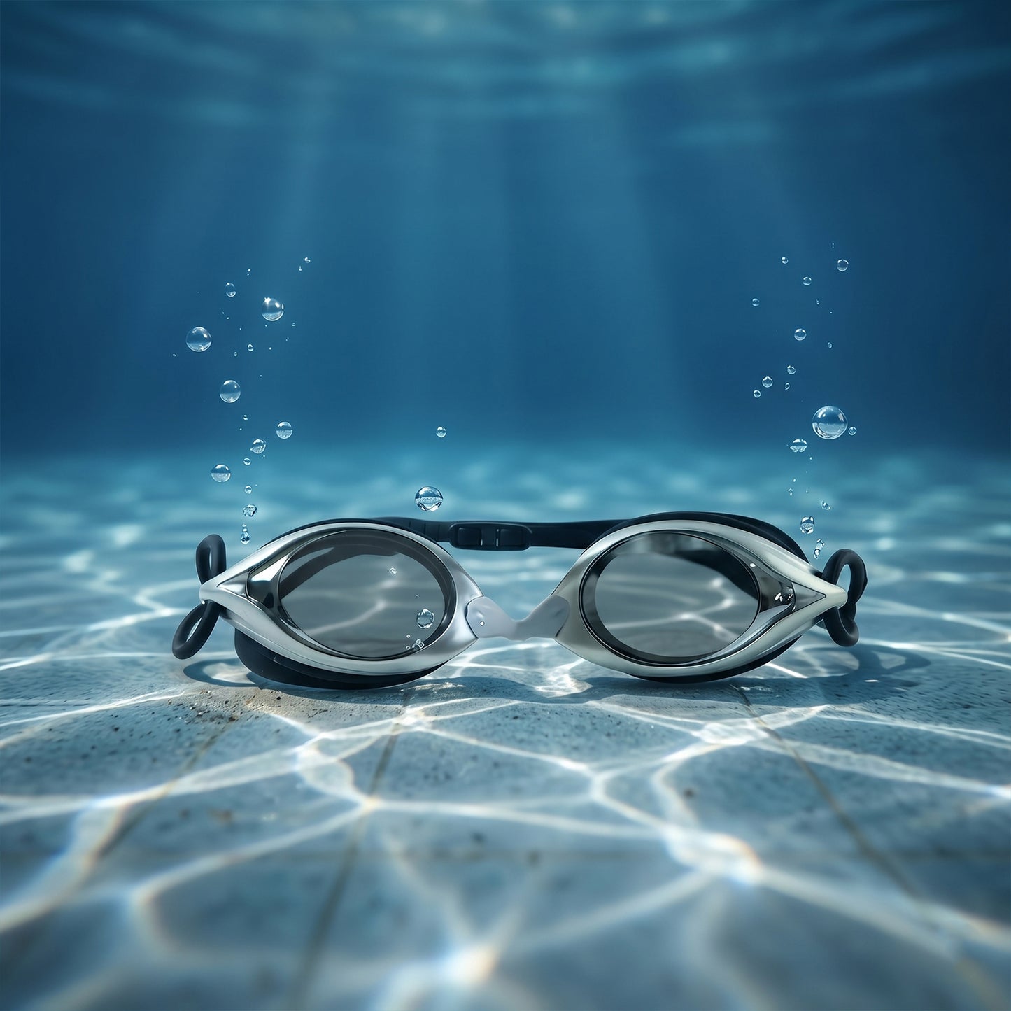 Wukusy kids swim goggles with leakproof design and anti-fog eye protection, adjustable straps, suitable for swimming.