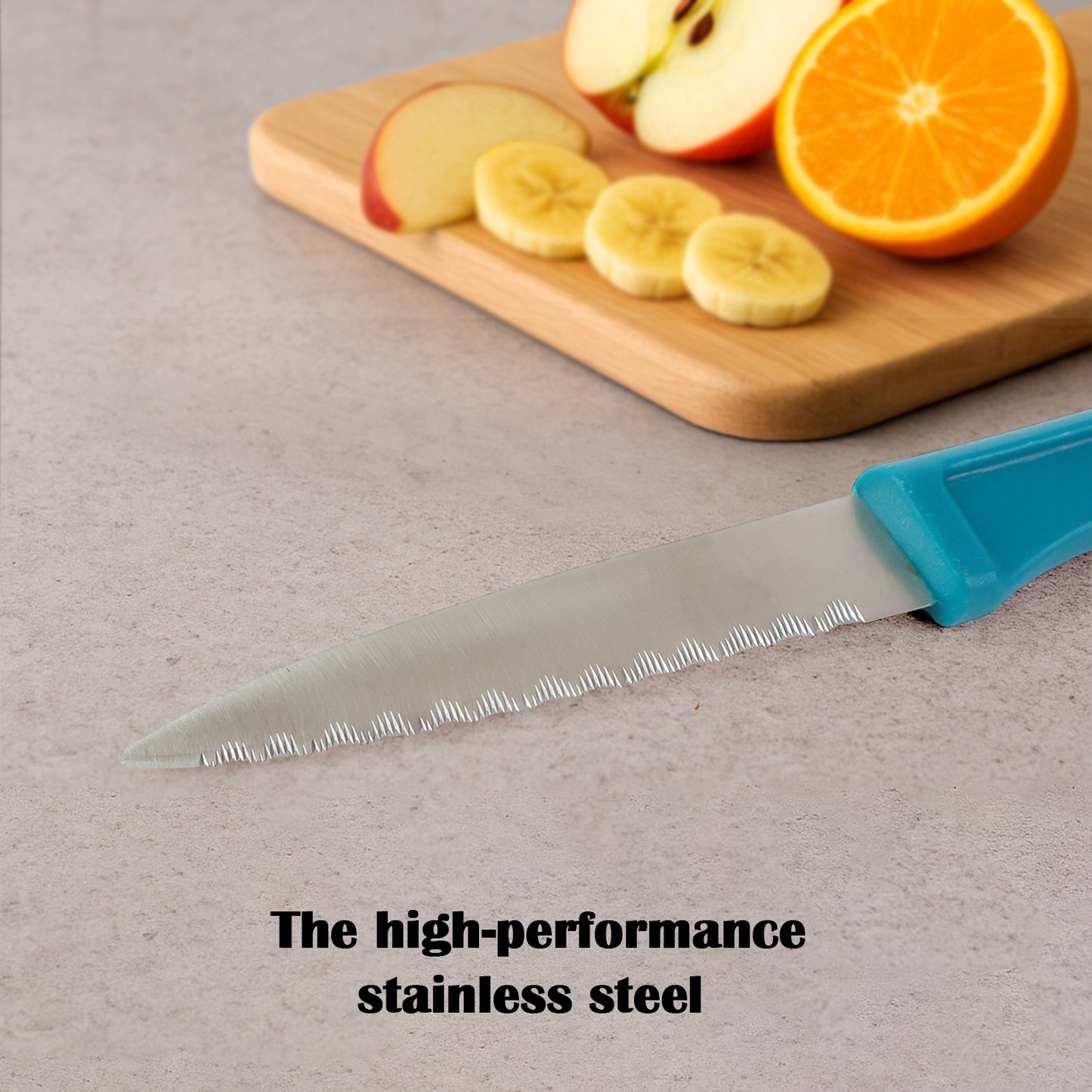 Supermom stainless steel paring knife by Wukusy, compact kitchen tool for precise peeling and slicing.
