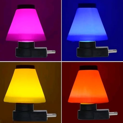 Set of four multicolor Charkee 0.5W LED night light bulbs, ideal for subtle, energy-efficient lighting in dark areas.
