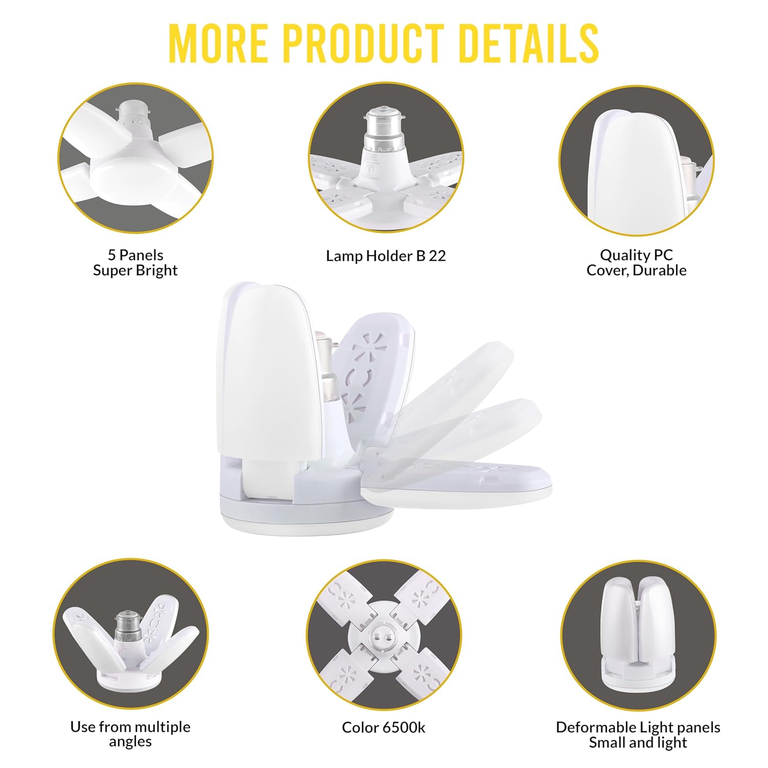 White 25W Charkee cool day pendant ceiling lamp bulb, energy-efficient lighting for modern interior spaces.