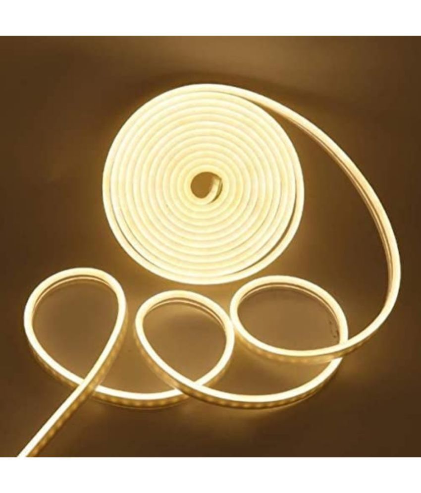 Off-white Charkee 5m gold steady strip rice night lights, flexible decorative lighting for cozy ambiance, branded 8354.