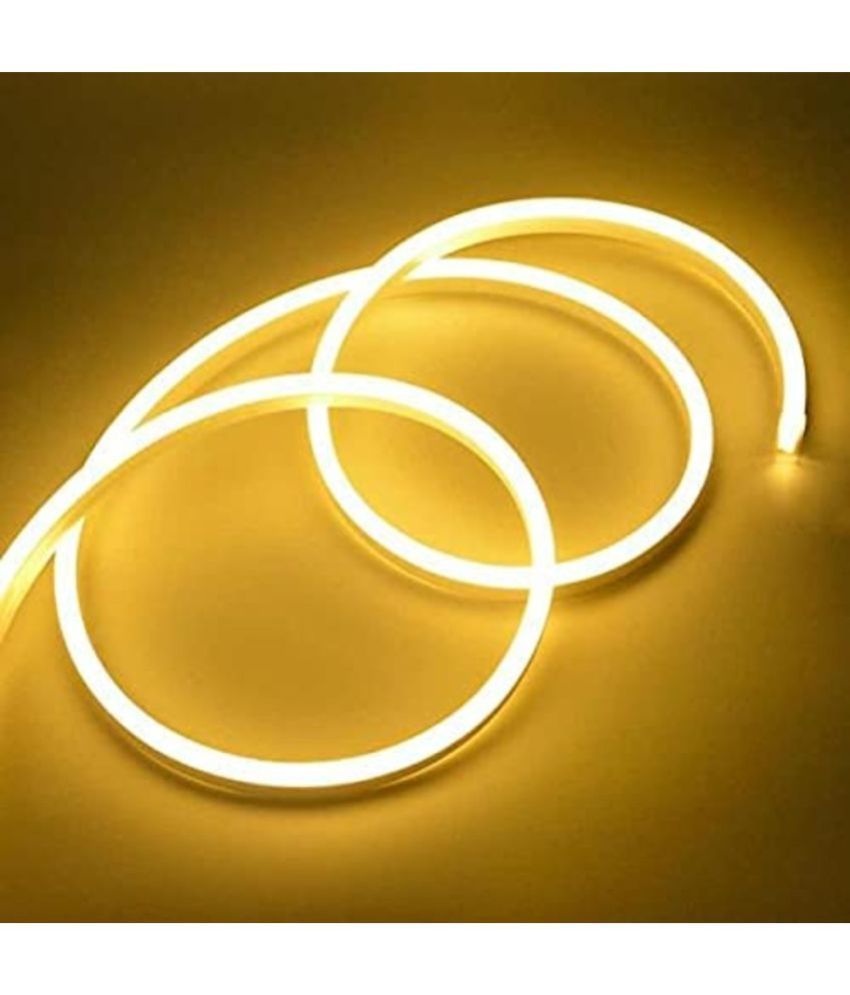 Off-white Charkee 5m gold rice strip night lights with steady glow, ideal for decorative ambient lighting.