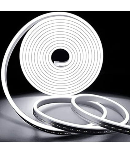 White LED neon light rope by 8354, waterproof outdoor night light with flexible design and connector, ideal for outdoor illumination.