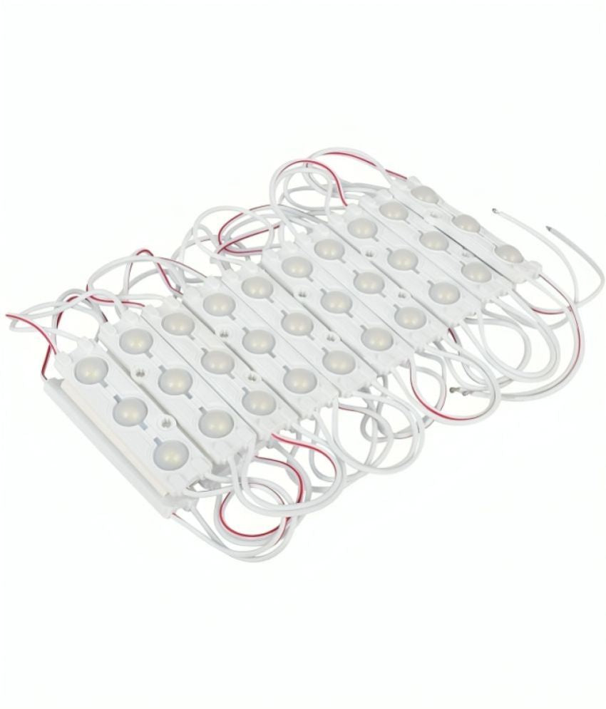 Charkee White 20pcs LED 5050 3-LED module night lights, waterproof RGB color, 12V, suitable for decorative lighting.