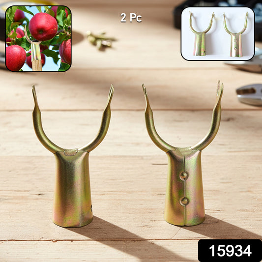 Wukusy Fruit Plucking Tool Head Set with two durable plastic heads for harvesting apples and other fruits.