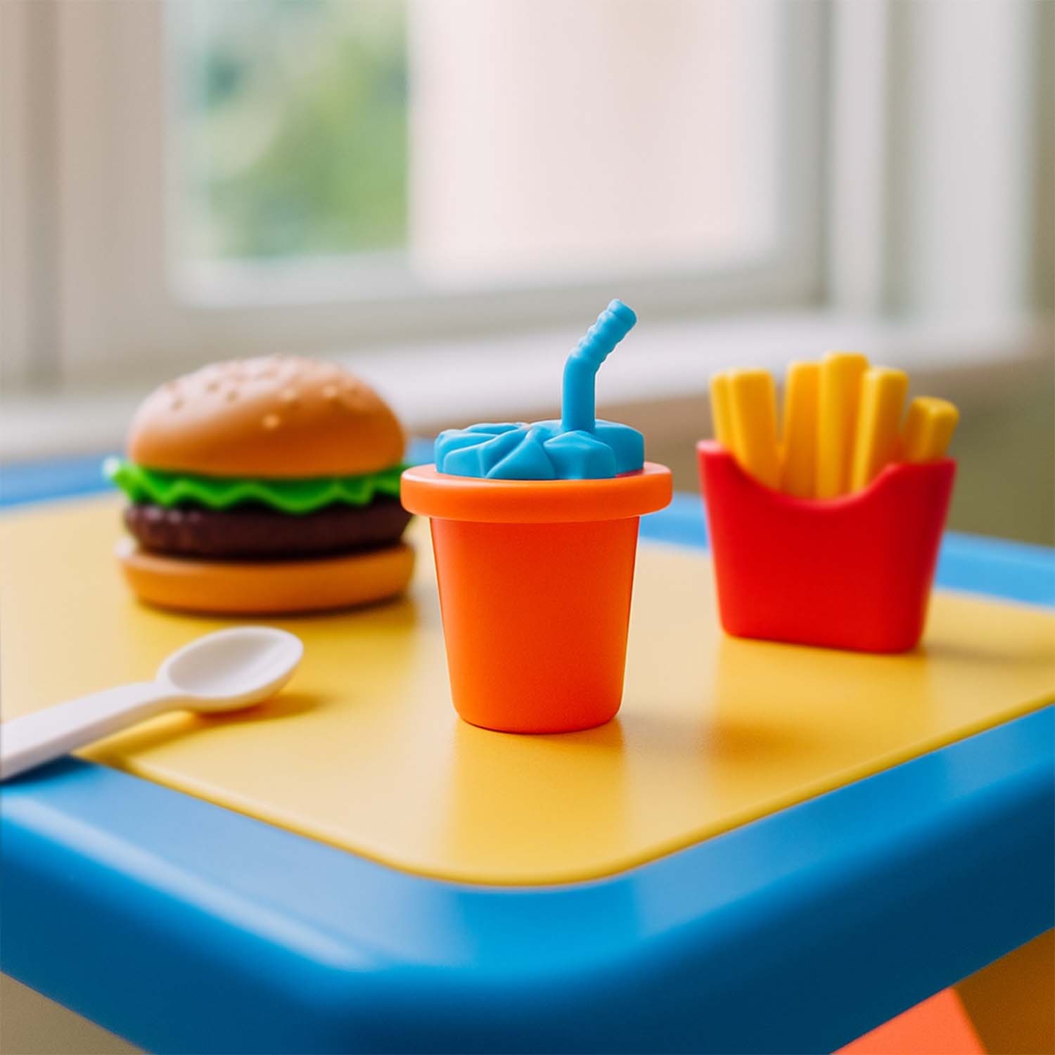 Wukusy mini pretend juice cup toy for children, small plastic play cup ideal for imaginative role play and snack time fun.