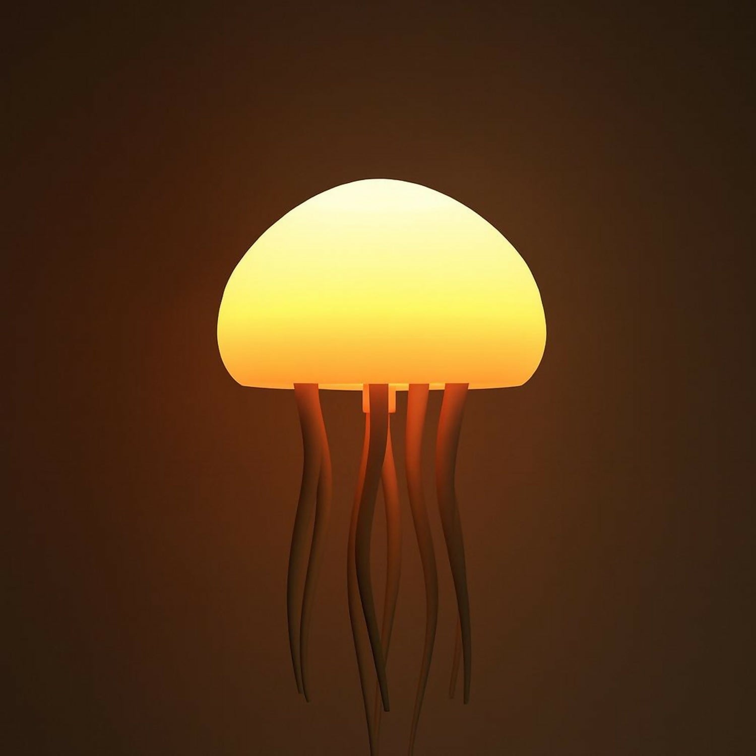 Warm Jellyfish Night Light lamp by Wukusy with soft ambient glow, perfect for home decor and creating a cozy atmosphere.