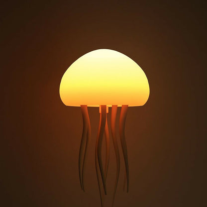 Warm Jellyfish Night Light lamp by Wukusy with soft ambient glow, perfect for home decor and creating a cozy atmosphere.
