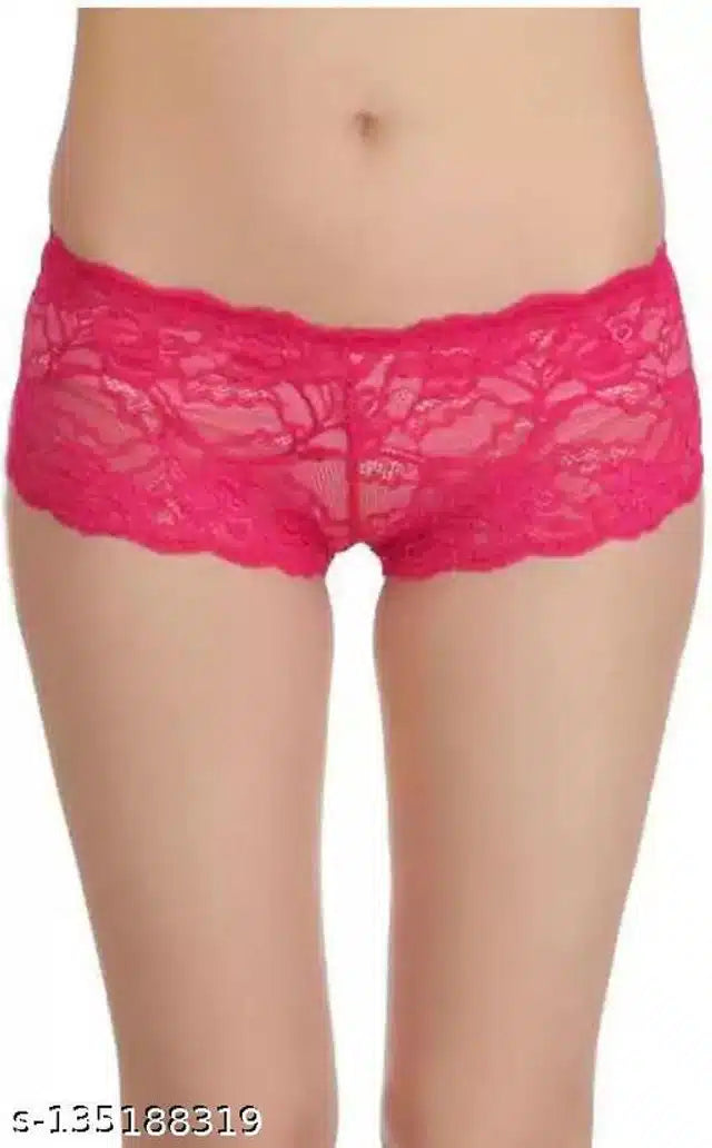 Pink women's net briefs in 5XL size with comfortable, breathable design from the 8588 brand.