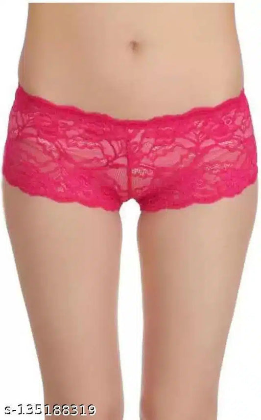 Pink women's net briefs in 5XL size with comfortable, breathable design from the 8588 brand.