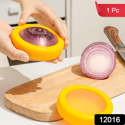 Yellow Wukusy vegetable container for fruits and vegetables, premium keeper saver, kitchen tool for freshness preservation.