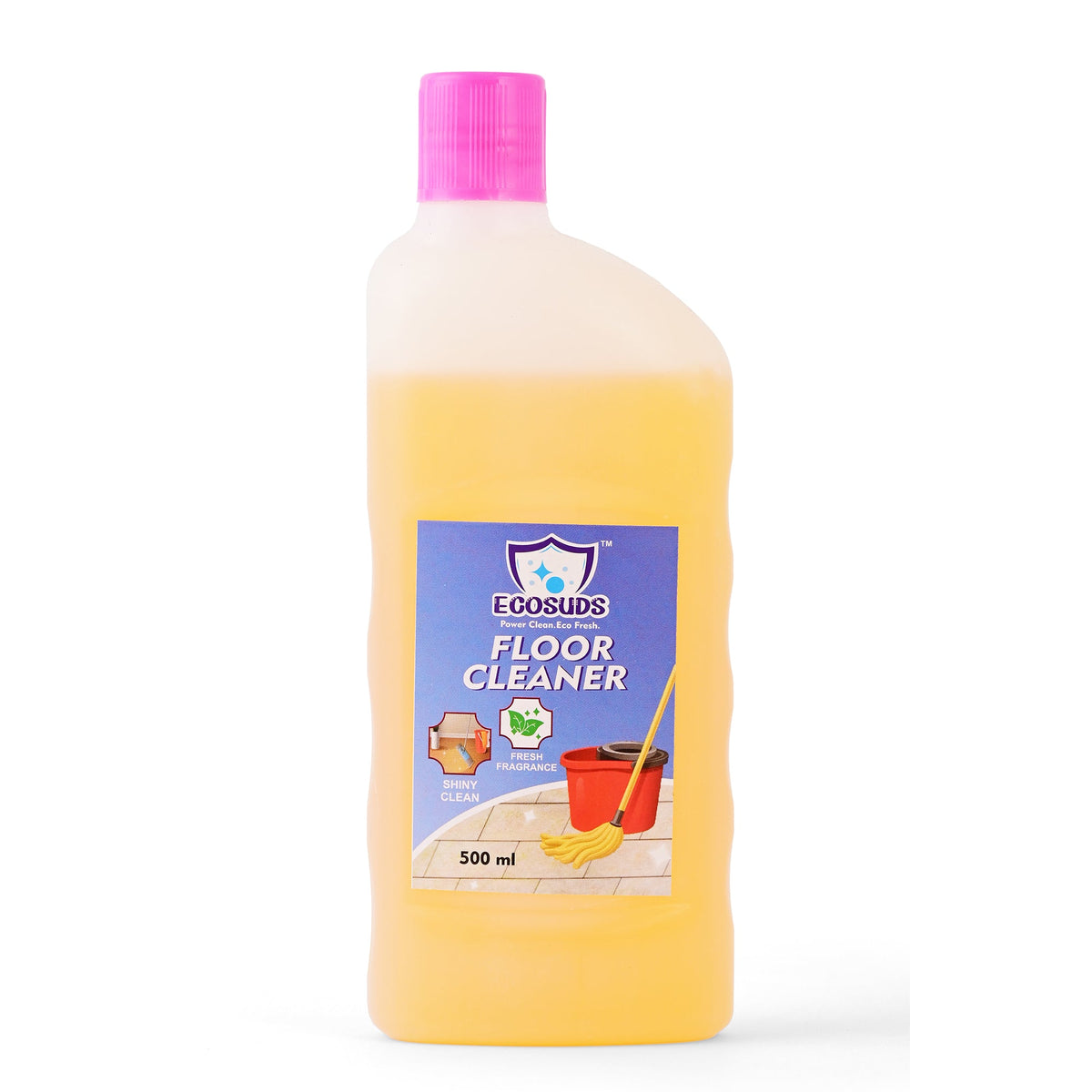 Drpshippr ECOSUDS Floor Cleaner bottle for home and kitchen cleaning, with a green and white label on a clean surface.