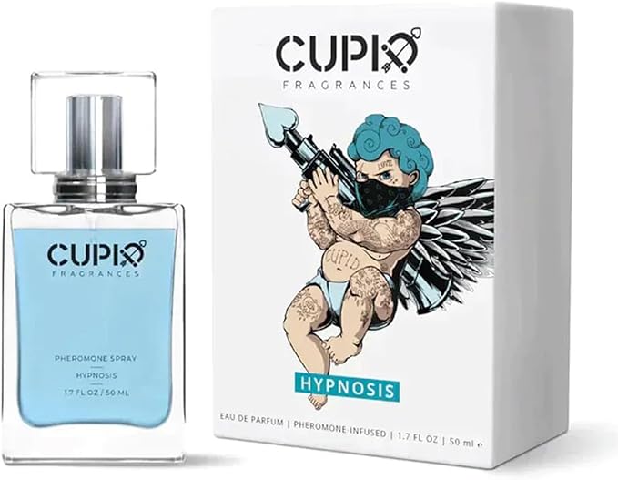 Blue 50ml Cupid Ittar Cologne for Men by 8699, featuring a sleek bottle with elegant design and fragrance label, suitable for men.