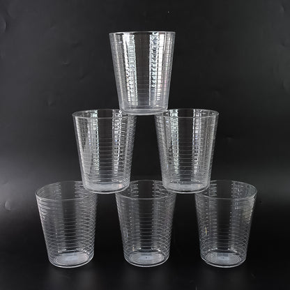 Wukusy Apex Pyramid Ringo plastic glass, 300ml, durable, crystal-clear tumbler for home and kitchen use.