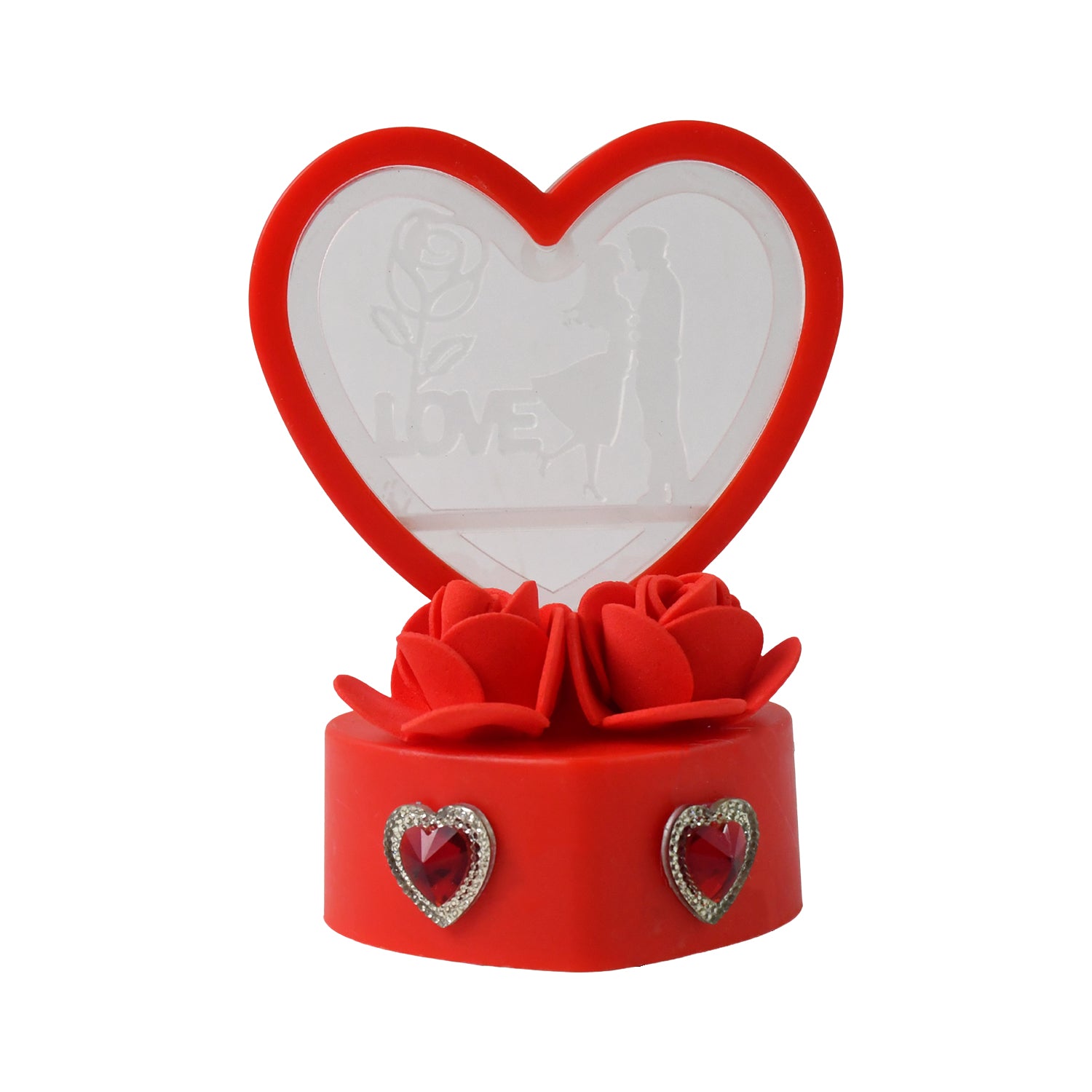 Heart-shaped love couple decorative showpiece from Wukusy, featuring a romantic home decor sculpture with a detailed design.