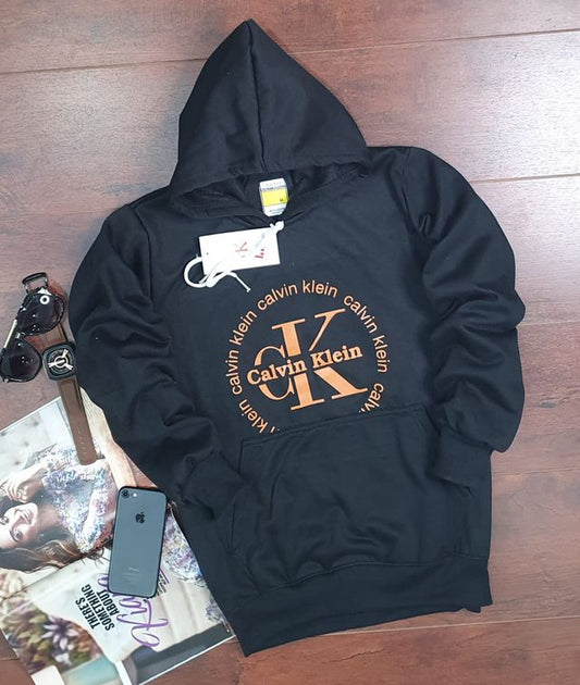 Navy blue unisex printed hoodie for men and women, size small, casual style, from brand 8969, shown on a plain background.