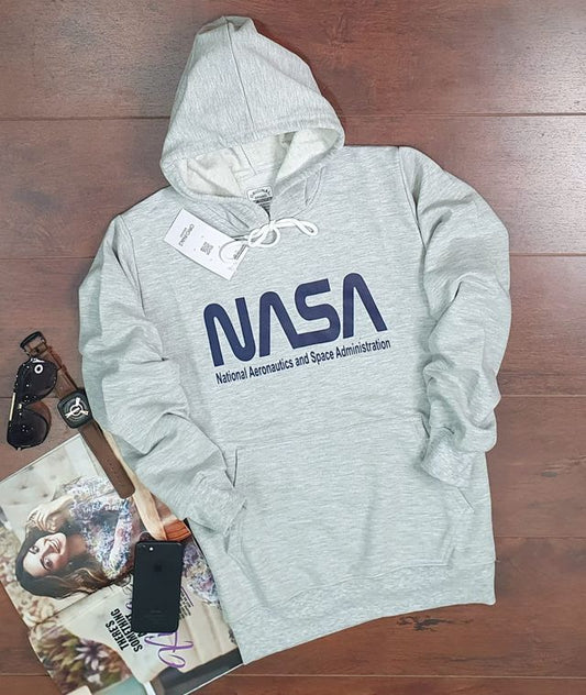 Unisex grey printed hoodie for men and women, size small, casual jacket from 8969 with a comfortable fit.