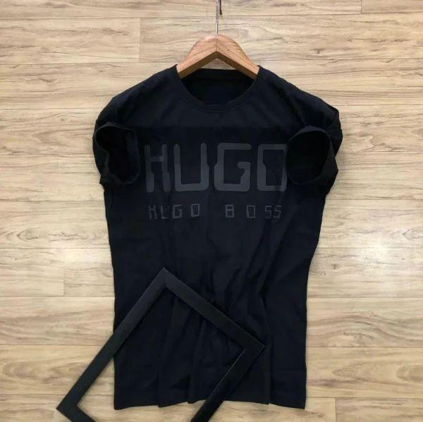 Black men's regular fit T-shirt from 8969 in size L, casual cotton shirt with round neckline and short sleeves.