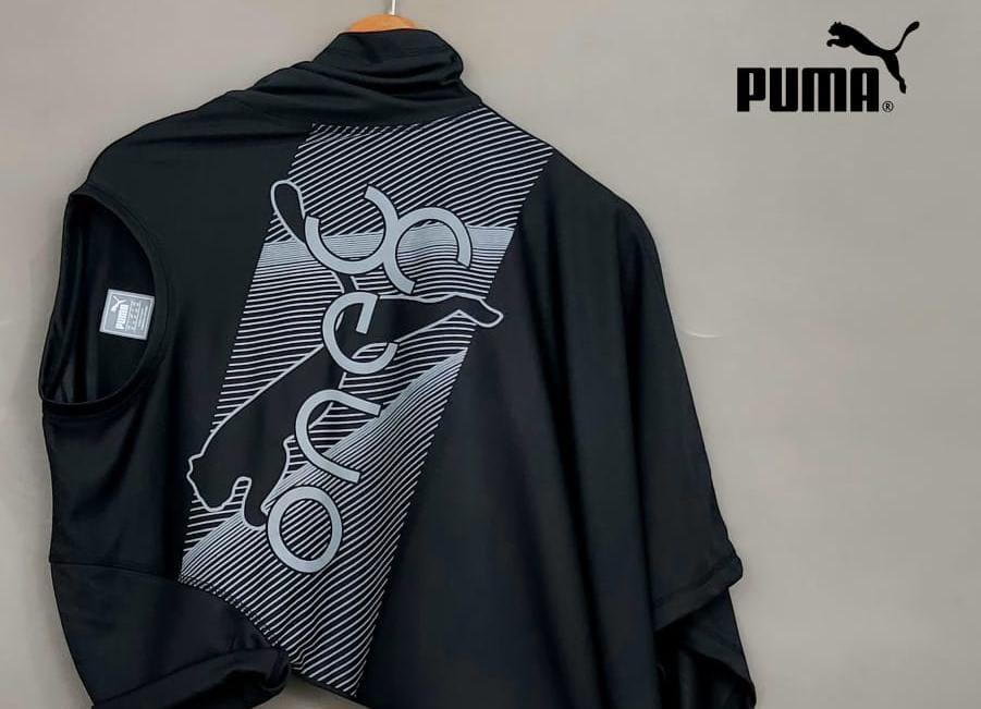 Black men's regular fit T-shirt from 8969 in size L, made of soft cotton fabric, displayed flat on a white background.