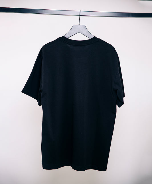 Black Valentino printed men's T-shirt, size M, with graphic design, displayed on a plain background.