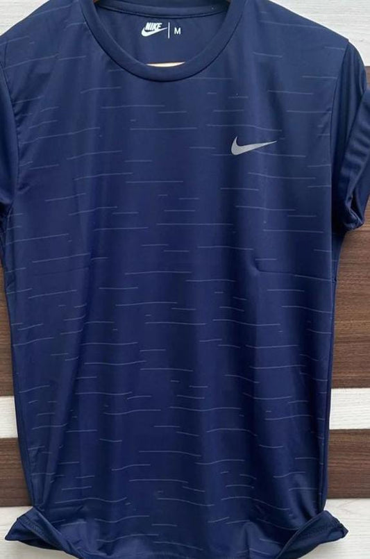 Men's Nike trending blue T-shirt in size small, casual fit with Nike logo, displayed on a plain background.