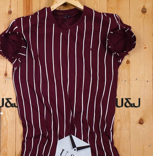 Men's brown printed trending T-shirt from 8969, size S, featuring a casual, stylish design perfect for everyday wear.