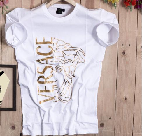 White men's regular fit T-shirt by 8969, size large, soft cotton fabric, lightweight and comfortable casual wear.
