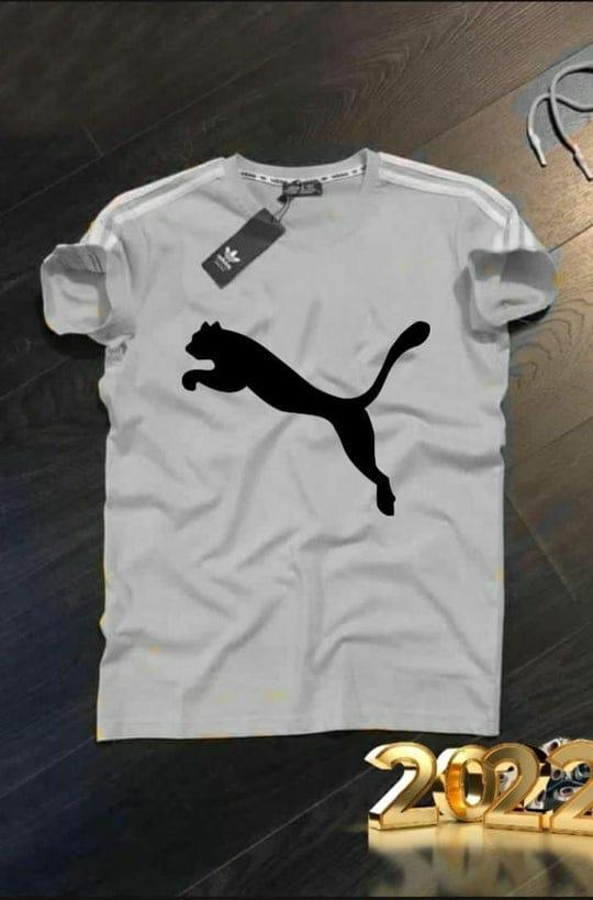 White men's regular fit T-shirt from 8969 in size L, casual cotton T-shirt with short sleeves and crew neck.
