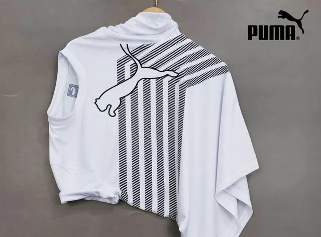 White men's T-shirt by 8969, plain crew neck design, soft fabric, simple style, perfect for casual wear.