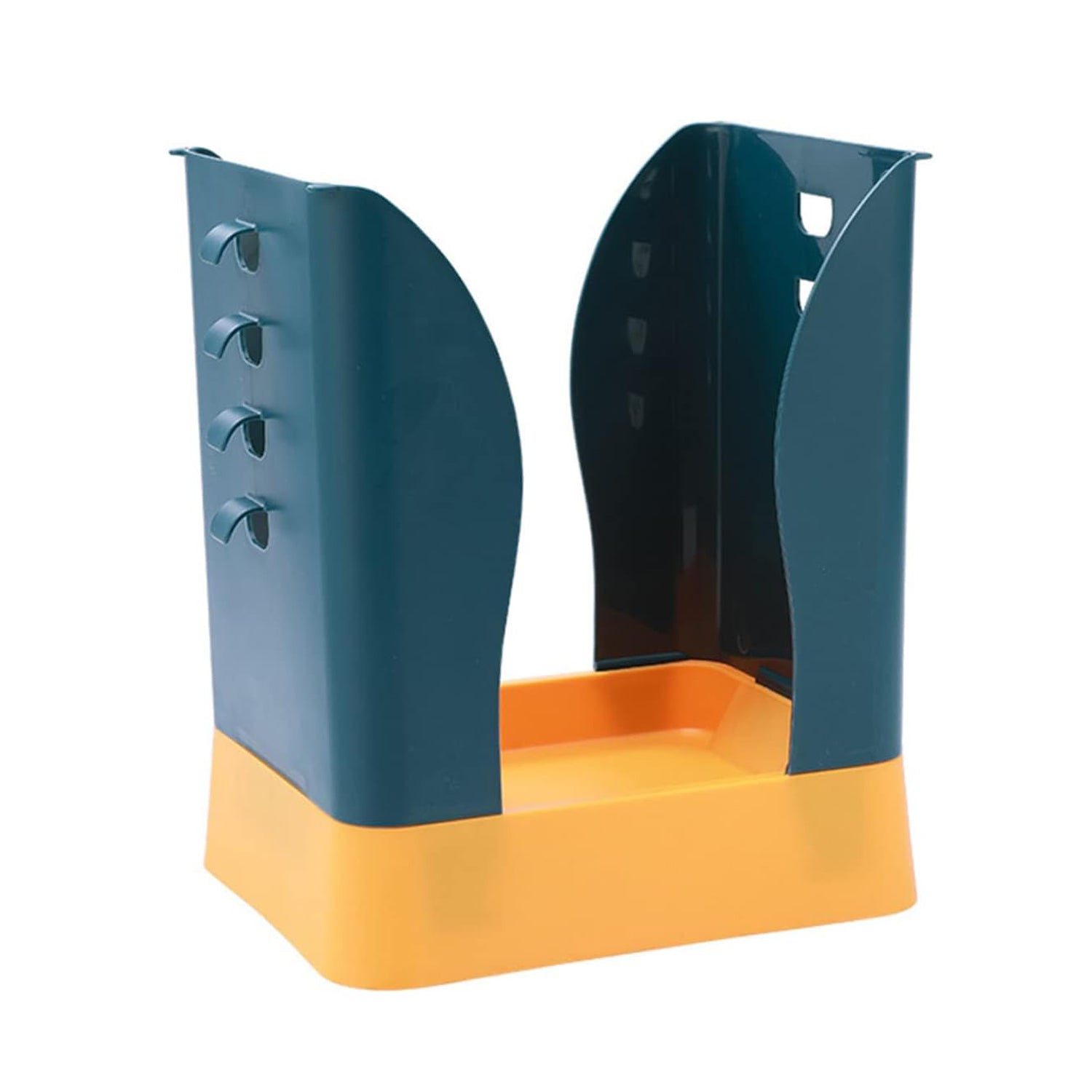 Wukusy expandable plastic trash can with large capacity, suitable for kitchen, bathroom, or outdoor use, featuring an integrated trash bag holder.