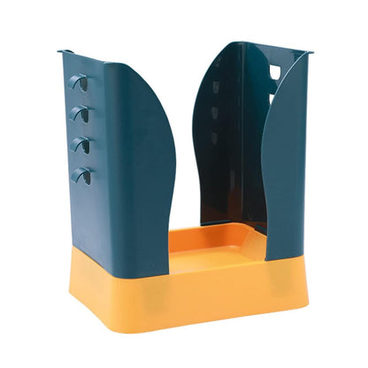 Wukusy expandable plastic trash can with large capacity, suitable for kitchen, bathroom, or outdoor use, featuring an integrated trash bag holder.
