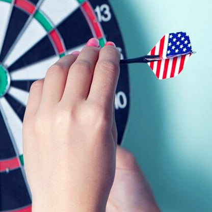 Wukusy 4894 Big 3pcs dart set for kids and adults, indoor and outdoor dart game with three darts on a colorful dartboard.