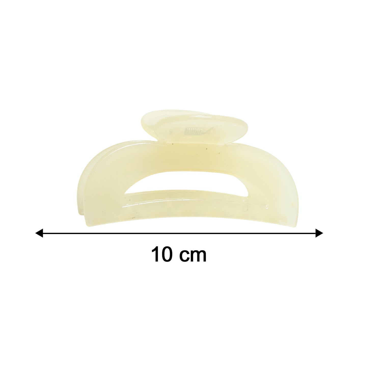 Wukusy elegant large hair claw clip holding hair in a stylish updo, made of smooth black plastic.