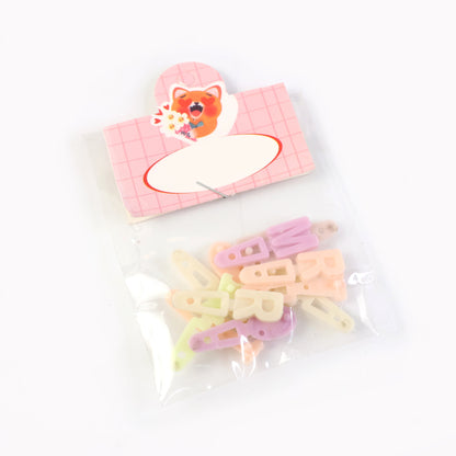 Wukusy alphabet letter beads set for craft decoration, featuring colorful plastic letters arranged in a set for creative projects.
