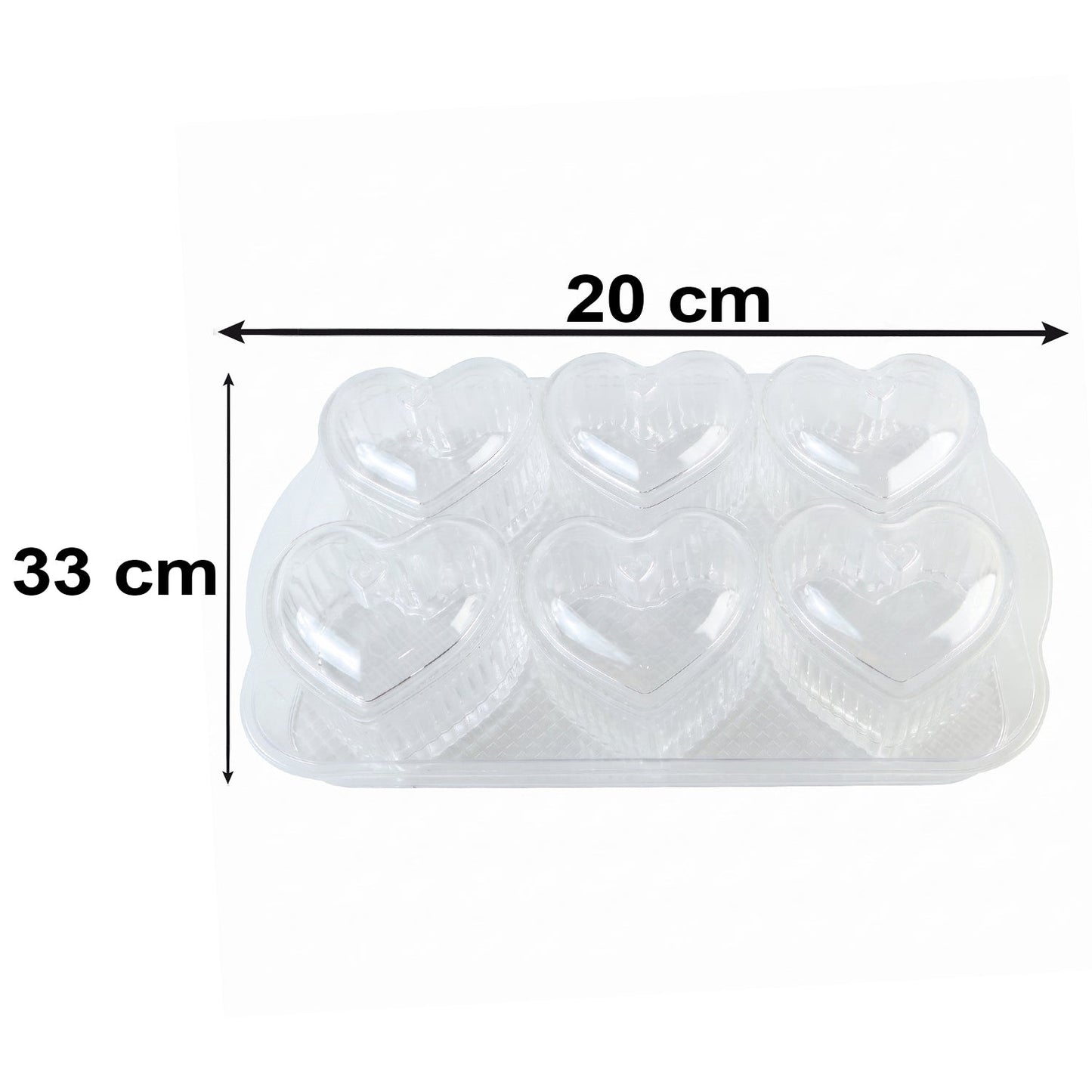 Wukusy heart-shaped dessert bowl set with 6 bowls, matching tray, and lids for serving sweets and snacks.