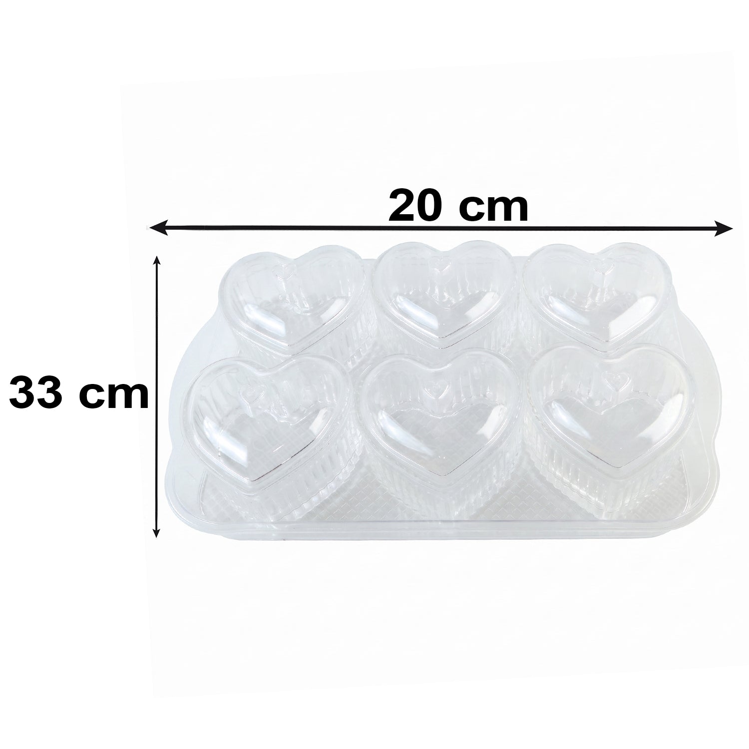 Wukusy heart-shaped dessert bowl set with 6 bowls, matching tray, and lids for serving sweets and snacks.