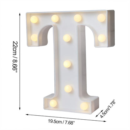 Wukusy decorative LED marquee alphabet letter light T for home decor, illuminated and stylish for wall or table display