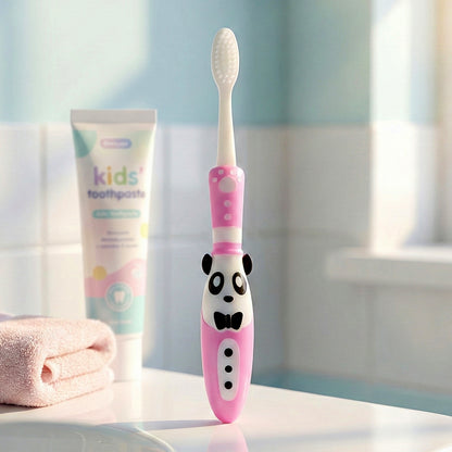 Kids toothbrush and fidget spinner toy set by Wukusy, featuring colorful toothbrush and spinning fidget toy for children.