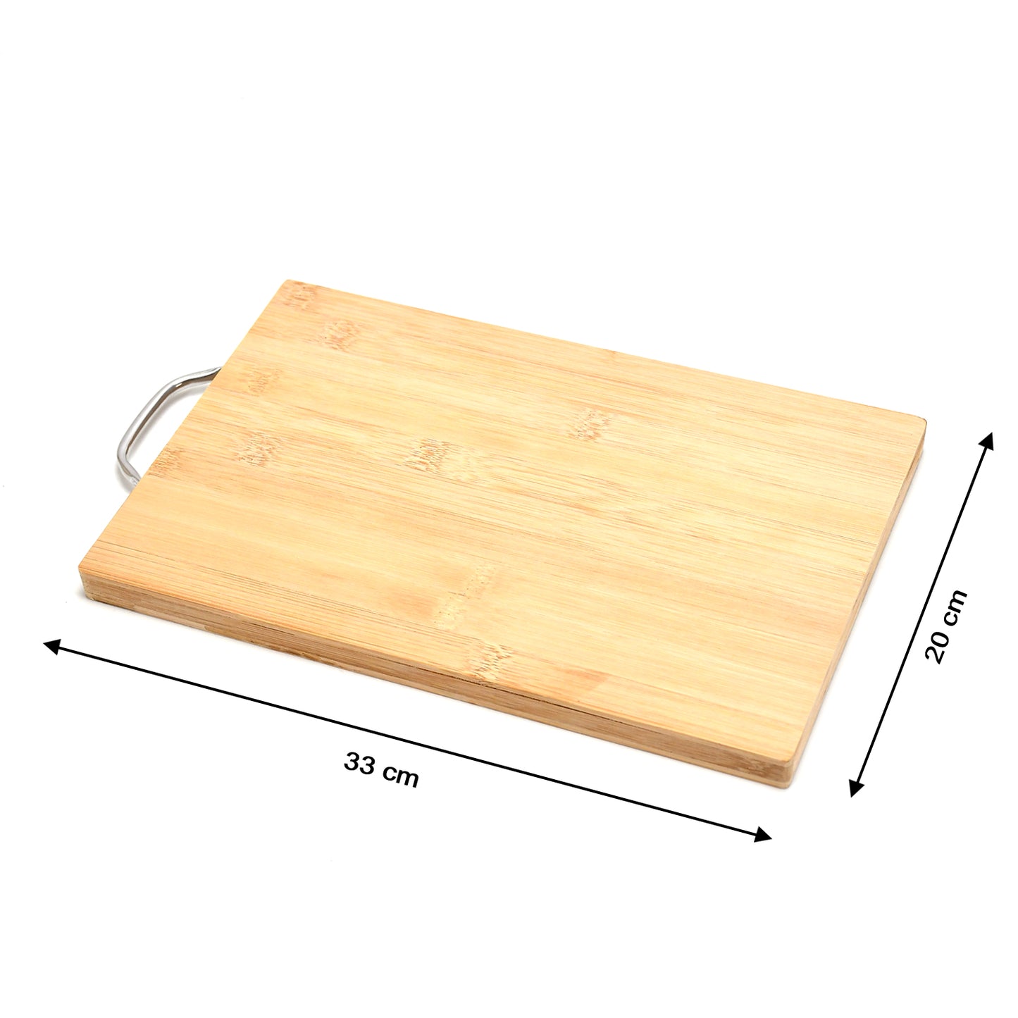 Wukusy bamboo kitchen chopping board with holder, thick wooden surface for slicing fruits, vegetables, and meat.