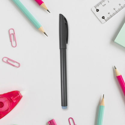 Set of 8 black gel pens by Wukusy, ideal for school and office stationery, featuring smooth ink flow and comfortable grip.