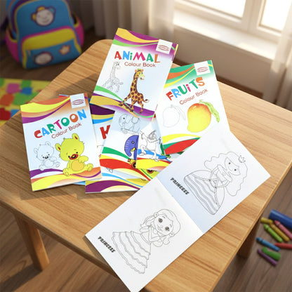 Wukusy Kids Educational Coloring Book Set with 40 colorful pages and illustrations for children to learn and have fun.