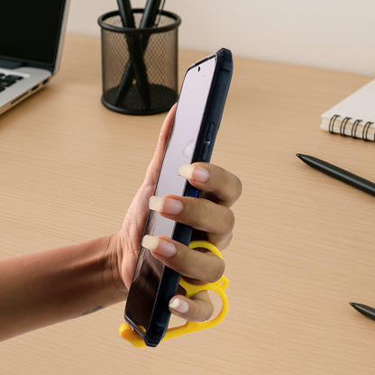 Set of 50 colorful plastic hand mobile stands for office use, featuring adjustable grip and versatile support for smartphones.
