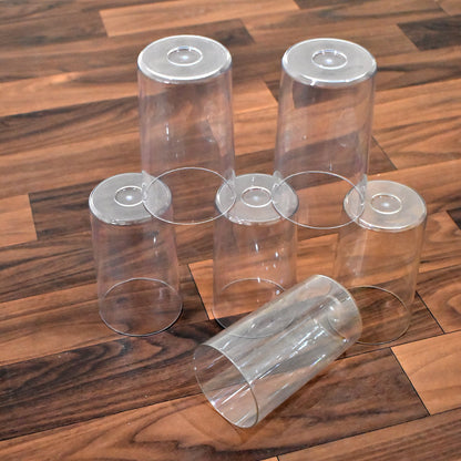Set of six Wukusy Ganesh Classic glassware, 350ml each, ideal for home and kitchen use, with intricate Ganesh design.