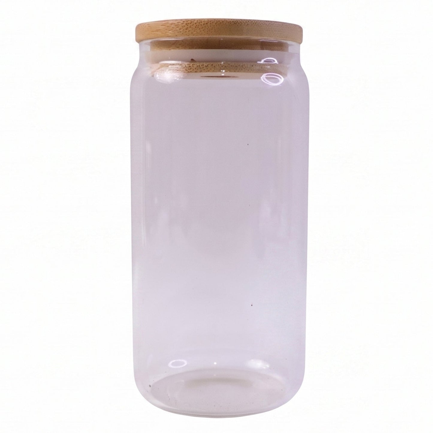 Wukusy airtight glass storage jar with bamboo wooden lid, ideal for kitchen canisters, clear glass container with secure lid.