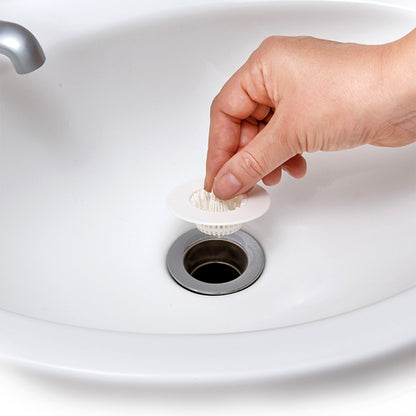 Wukusy 5-pack multipurpose sink drain hair catchers and strainers for home kitchen use, 304.5 mm size, black color.