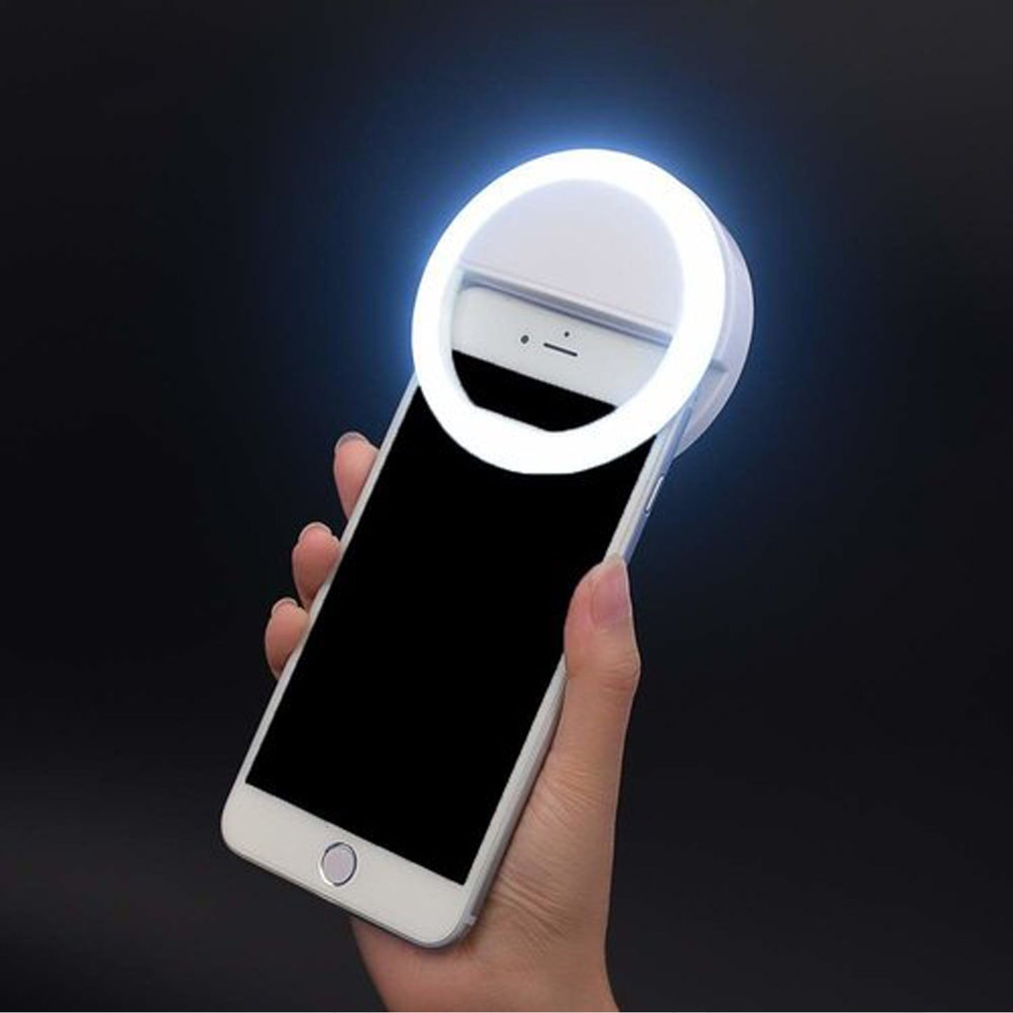 Wukusy 4785 selfie ring light used for face illumination during selfies and videos, with bright shade for enhanced lighting.